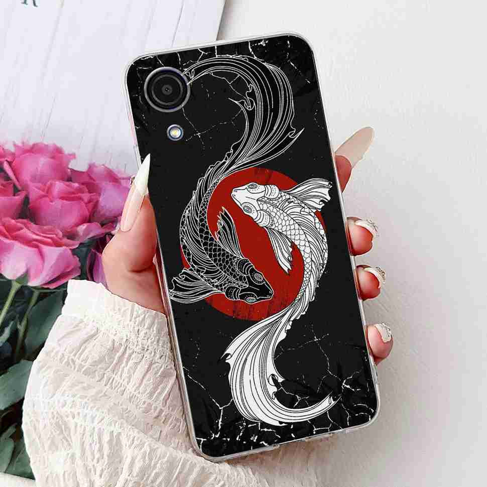 For Samsung A03Core Case Soft Silicone Cute Heart Painted Cover Case For Samsung Galaxy A03 Core SM-A032F TPU Fundas Capa