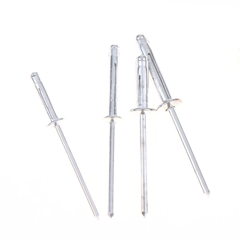 50Pcs Round Head Trifold Rivet Aluminum Alloy Blind Rivets Assortment Kit For Wood Plastic Metal Car Diy Repaired Fasteners