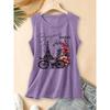 2026 Halloween Skull Flower Print Round Neck Women 3Pcs T-Shirt Set Elegant Daily Commute Spring Summer Tops