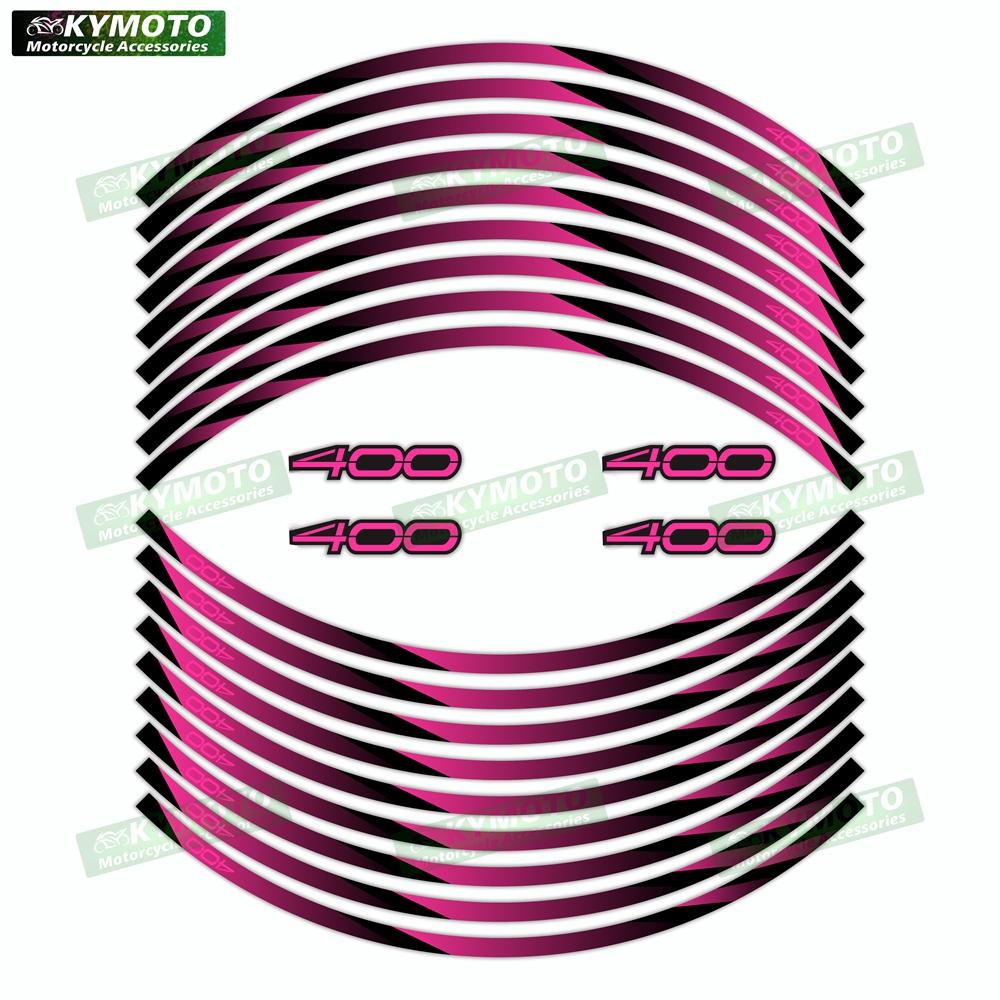 For Z400 Z 400 motorcycle accessories 17 inch front and rear wheel decals fairing hub reflective stripe stickers decoration