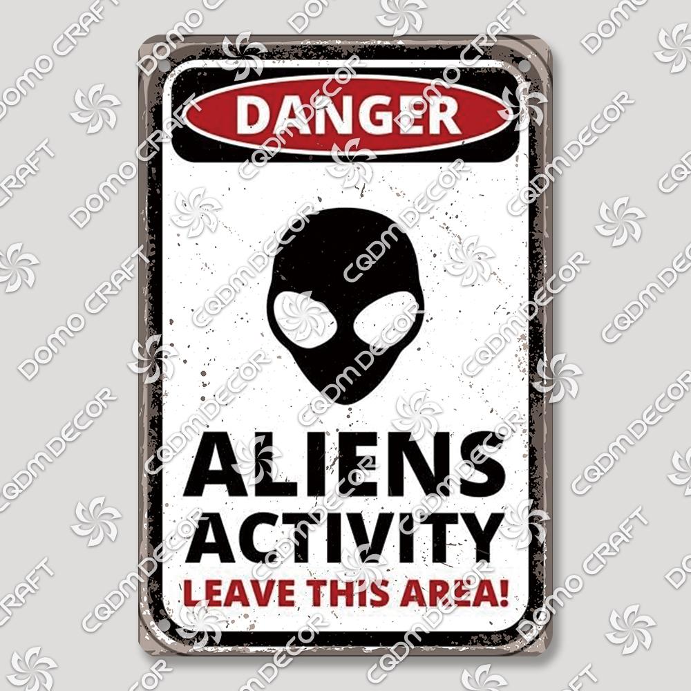 Warning Keep Out Tin Sign Metal Plaque, Vintage Notice Cameras Caution Danger Poster, Wall Decor for School Mall Home