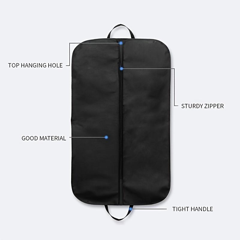 Cost-Effective Foldable Black Suit Cover, with Handles for Easy Carry, Dust-Proof Protector Perfect for Travel Storage