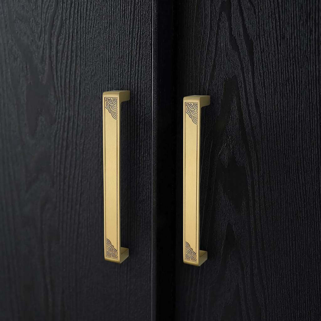 High-end Solid Brass Cabinet Door Handles Bedside Table Cabinet Wardrobe Wine Cabinet Pull Drawer Knob and Furniture Hardware