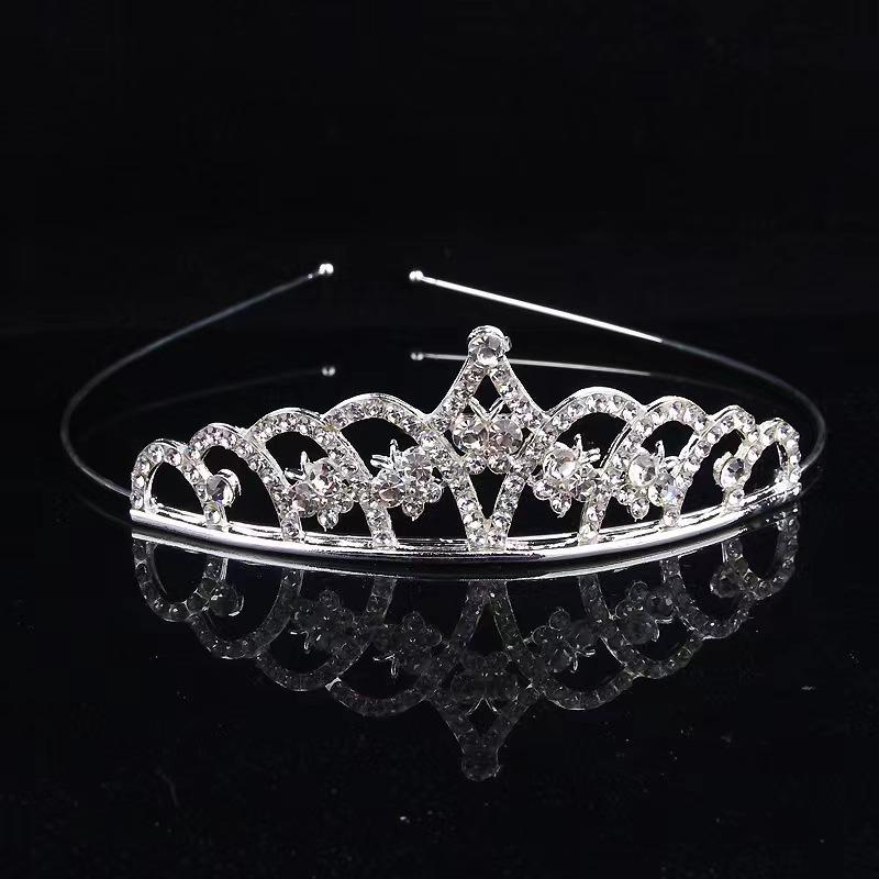 Children'S Crown Headgear Adult Headband Dance Stage Performance Rhinestones Crystal For Girls And Baby Hosts