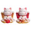 Maneki Neko Cat Piggy Bank Animal Statue Cat Figurine Piggy Bank for Chinese New Year Gift Home Decoration Easter Gifts Kids