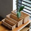 Plastic Storage Basket Woven Pattern Display Basket Desktop Organization Box  Home Shop Hotel