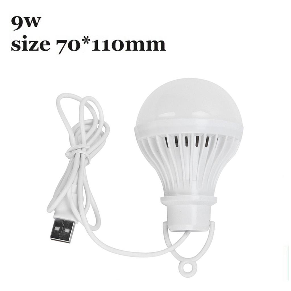 Usb Led Camping Lamp 3w 5w 7w 9w 12w With 1.2m Clip Line Room Light 5v Bulb Milky Cover Table Eye/protection Usb-adapter-powered