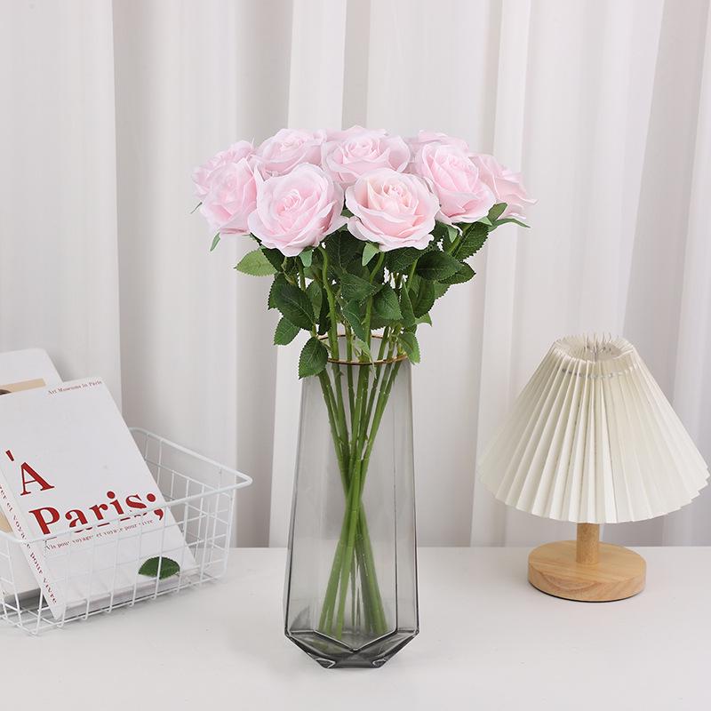 Sınır Ötesi Yünlü Kumaş Ev ve Düğün Dekoru için Yapay Gül