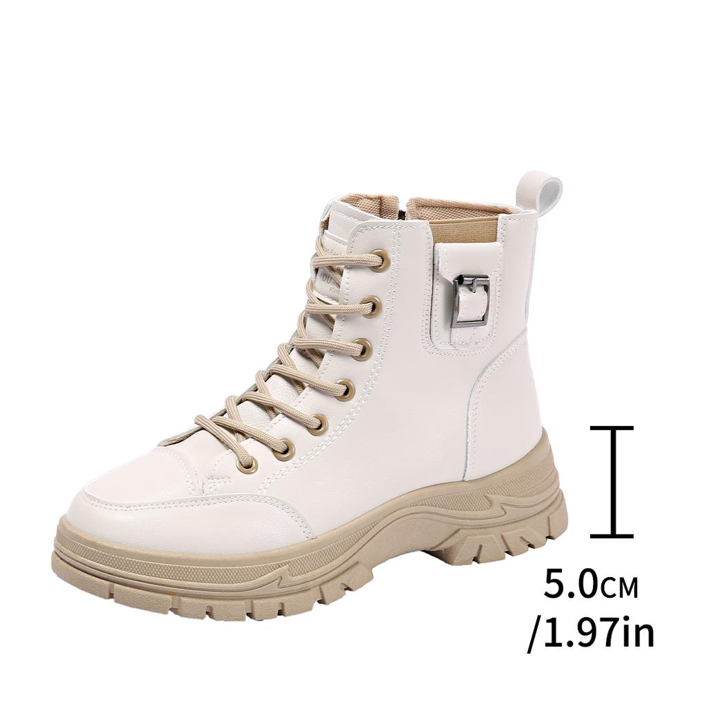 New Platform Shoes for Women Casual Sneakers Lace Up Women's Ankle Boots Outdoor Fashion Short Platform Boots Zapatos De Mujer