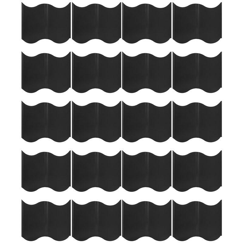 

ABUL-Garden Lawn Edging - 20 Pack Landscape Border Flexible Interlocking Edging Plastic Palisade Fence DIY Decorative чёрный