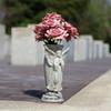 Cemetery Vases Praying Angel Sculpture Ornament Resins Outdoor Decors Flower Holder Pot For Memorial Garden Grave Site