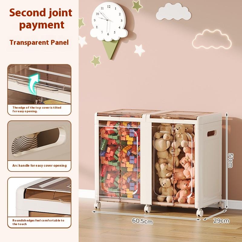 Ящик для хранения игрушек, вместительный детский шкаф для хранения игрушек, встроенный складной бытовой многофункциональный шкаф для хранения большой вместимости 2pcs