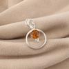 Citrine Gemstone 925 Sterling Silver Necklace Partywear Pendant 1.2" Handmade Gift For Her PP-68-11