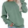 Autumn and winter ebay women's round neck long-sleeved casual sweatshirt solid color pullover loose sweater women