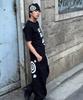 AMOU Molly One Tuck Sweat Pants Black