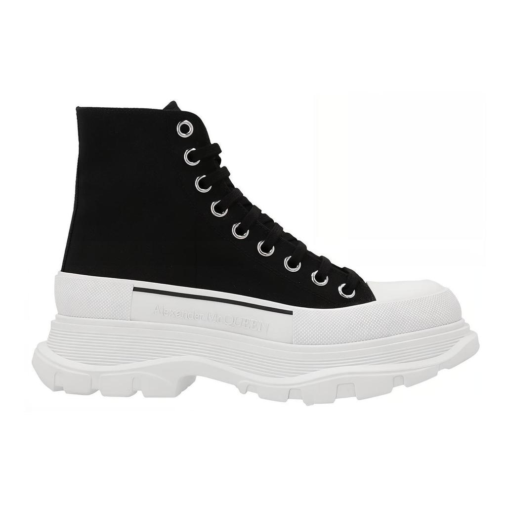 Alexander McQueen Tread Slick Lace Up Boot 'Black White' Women's 611706W4MV21070