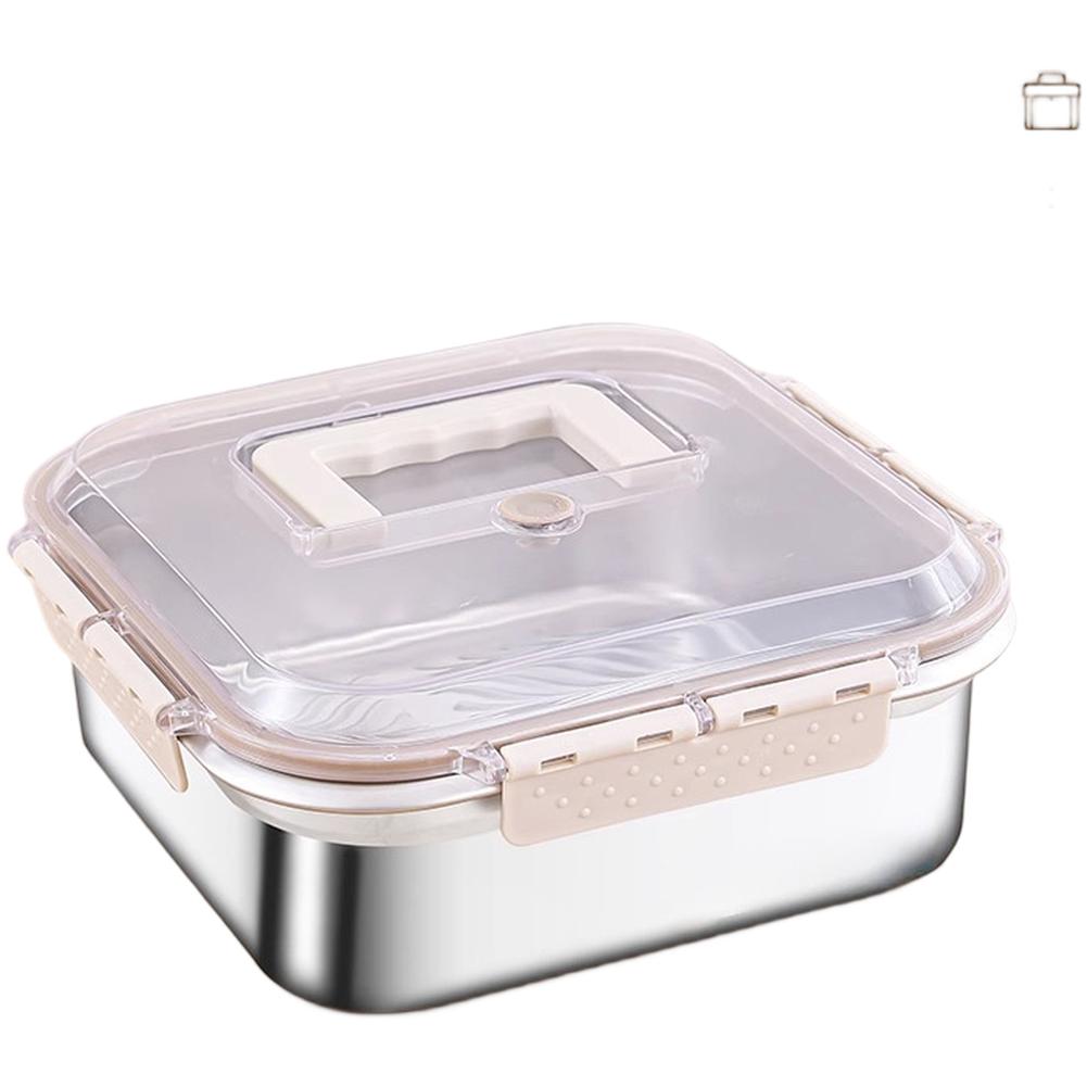 

2200ml Stainless Steel Food Storage Container with Leak Proof Lid Portable and for Outdoor Travel Freezing and Cooking China Mainland