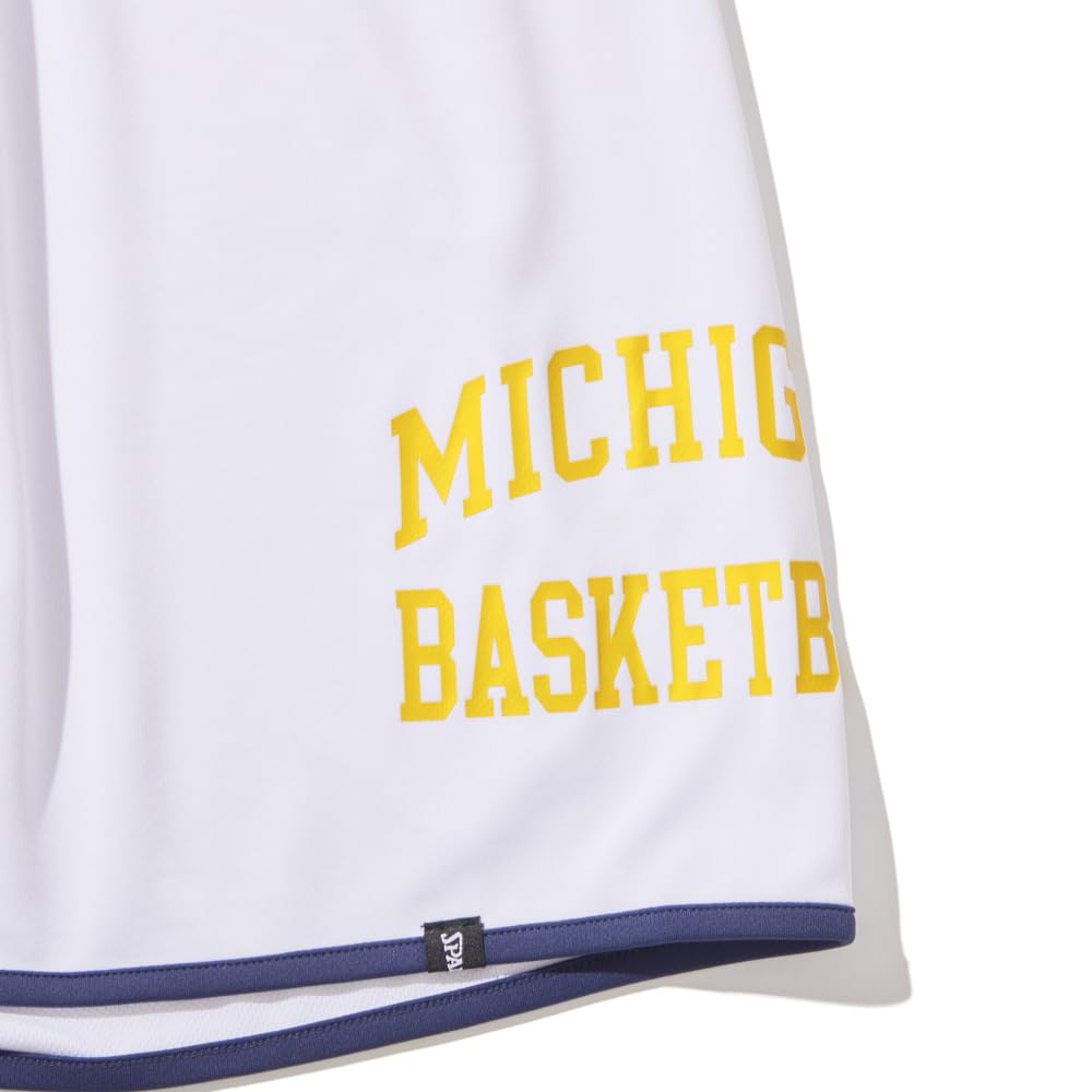 SPALDING Michigan Basketball Practice Pants with Arch Logo, White, XXL (SMP24127M)