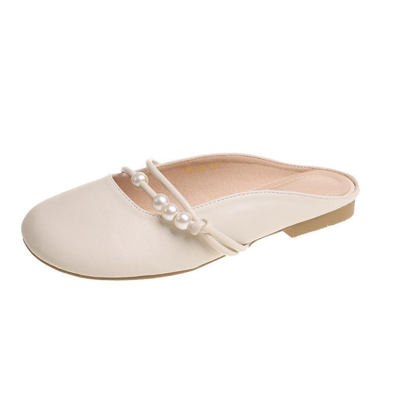 Korean Style Women s Round Toe Soft Sole Sandals - Summer Casual Closed Toe 36