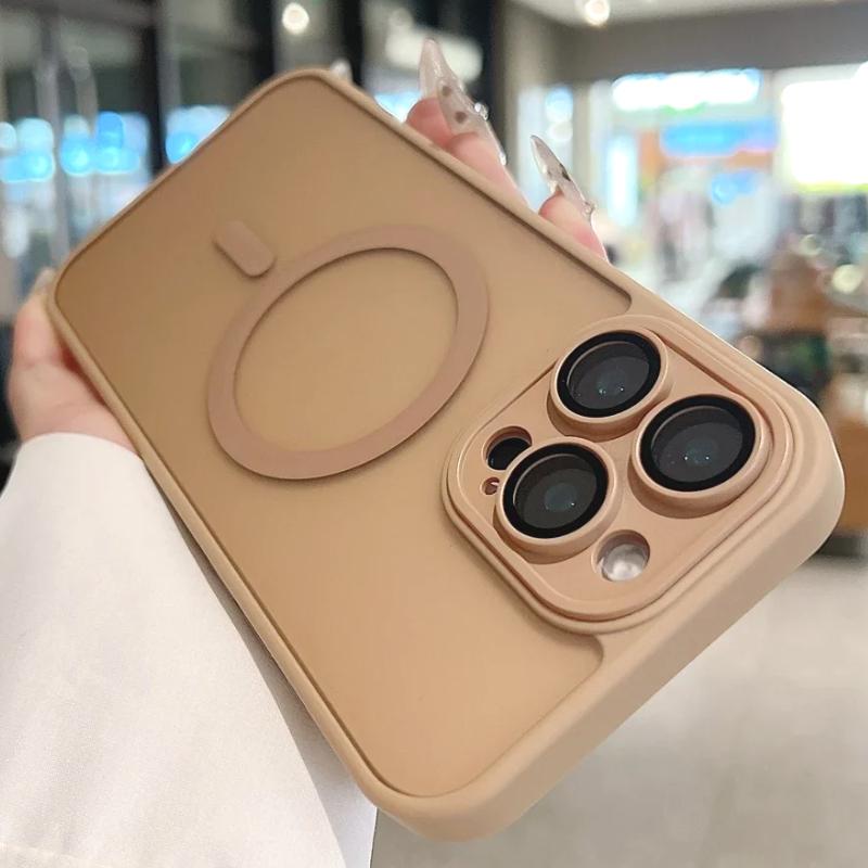 Desert Gold Case for For Iphone 16 13 1 14 11 12 Pro Max Plus Magnetic Camera Protector Wireless Charge Matte Cover