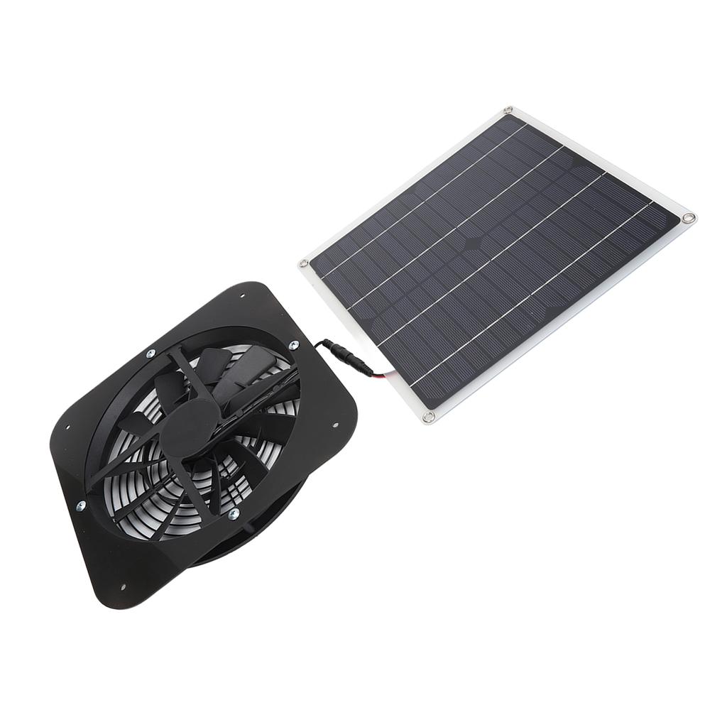 Solar Panel Fan Kit Solar Exhaust Fan 100W Solar Powered Panel with 10inch Round Fan for Greenhouse Shed Chicken Coop