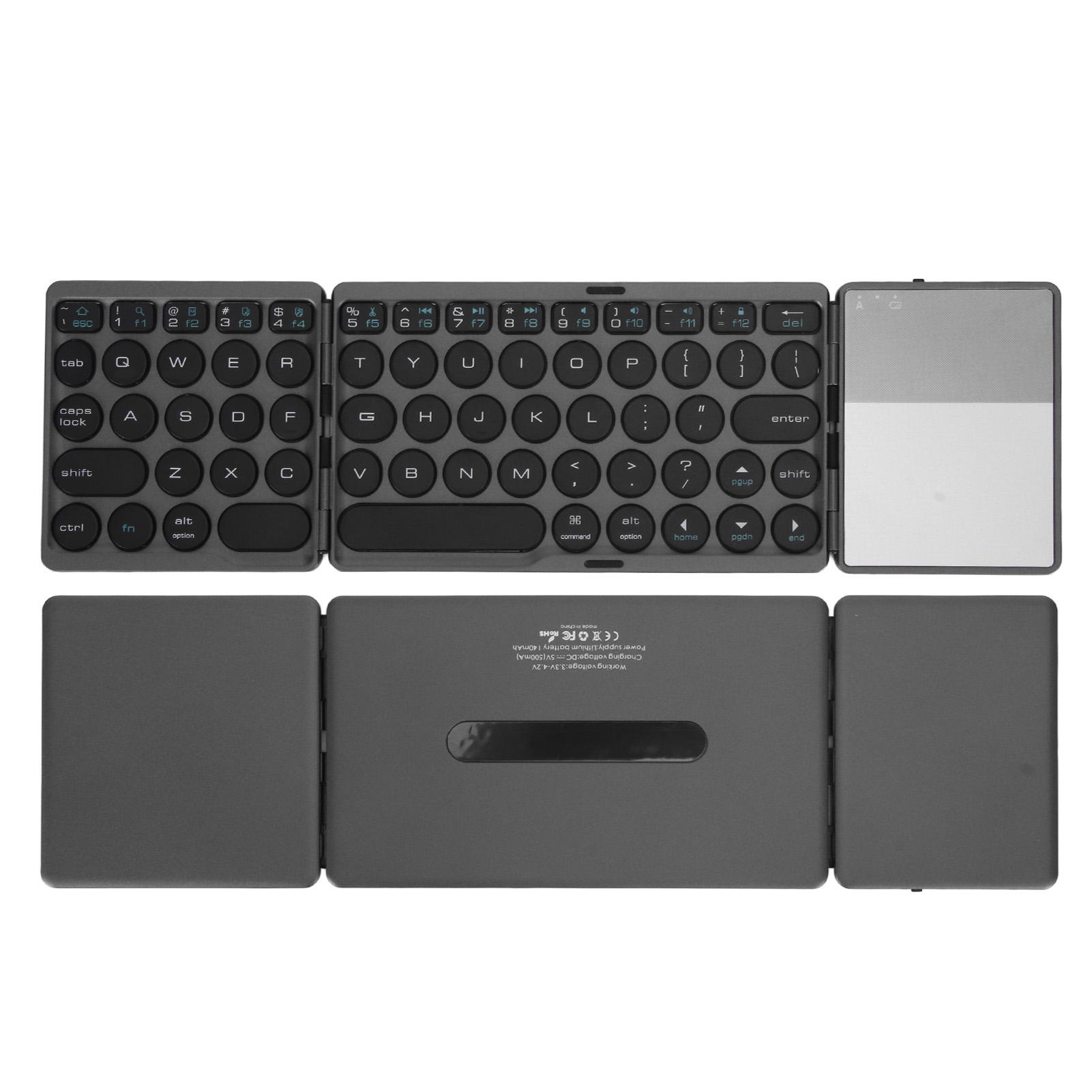 

Round Key Foldable Keyboard with Touchpad 140mAh Wireless 64 Key Folding Keyboard