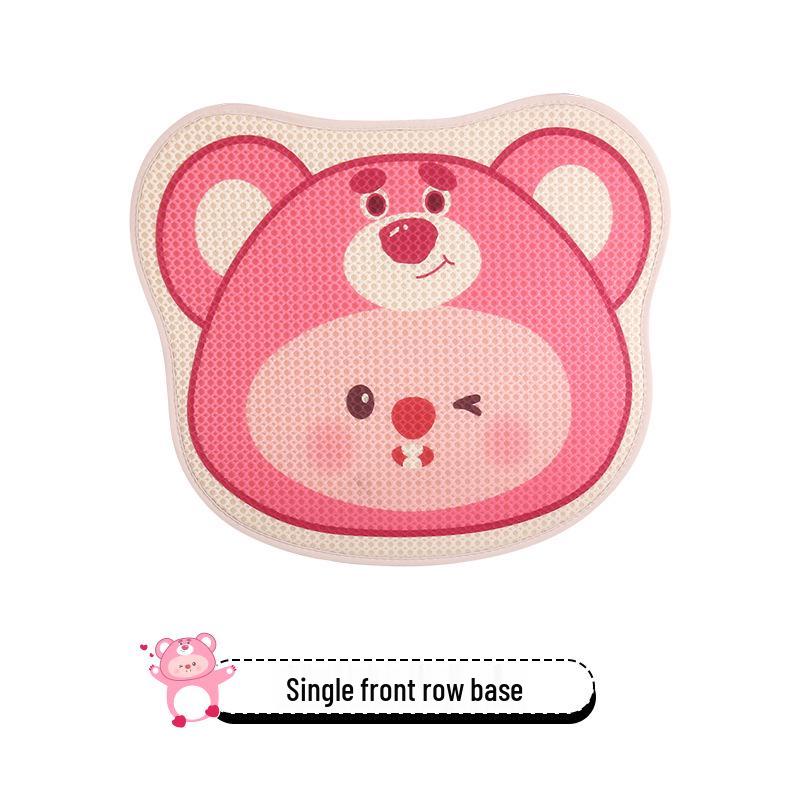 Pink Cartoon Beaver Women's All-Season Car Seat Cushion for BYD Seagull Dolphin.
