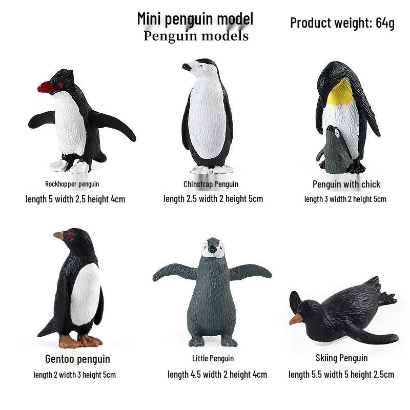 Kids' Arctic Animal Model Set: Polar Bear, Arctic Hare, Reindeer & Beluga Whale