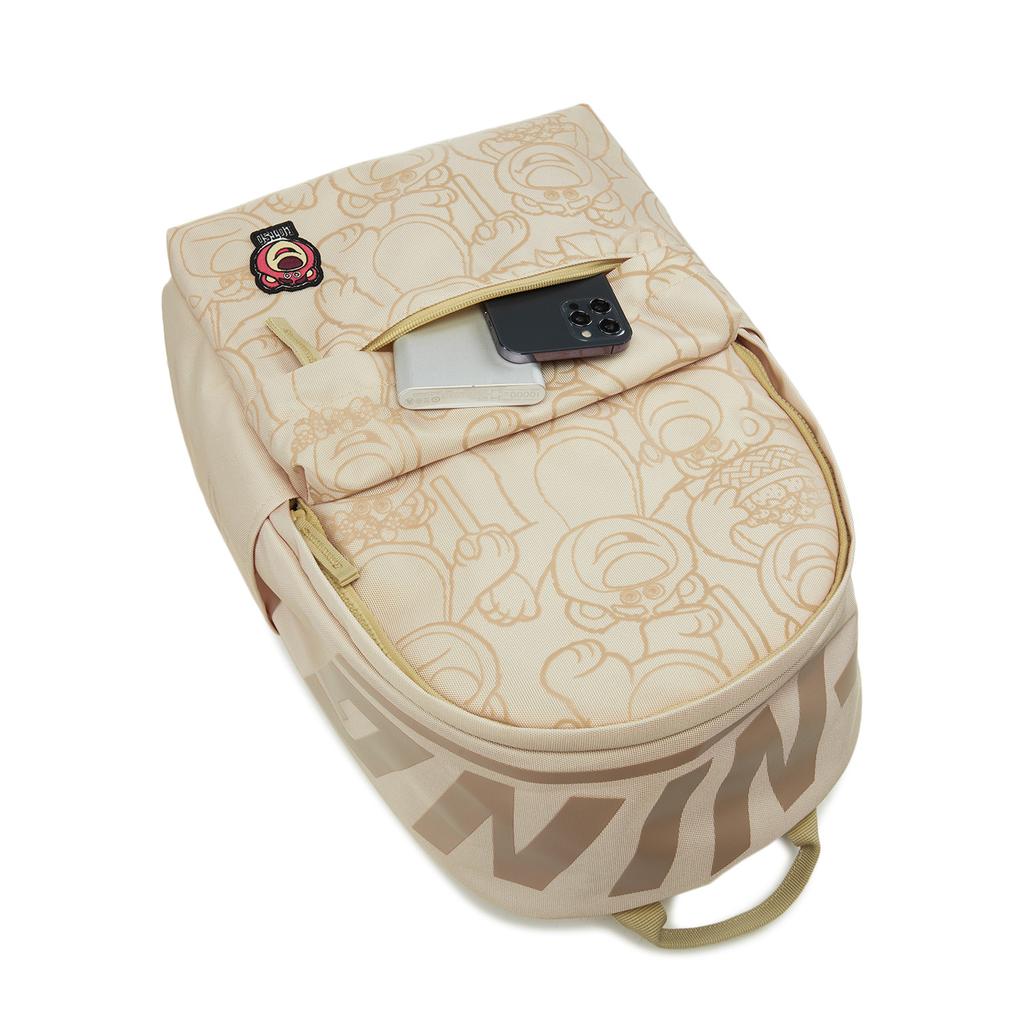 Li Ning Polyester Backpack Unisex Milk Tea Yellow ABSU369-2