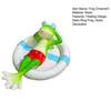 Floating Swim Ring Frog Figurine Sleeping Frog Statue Sculpture Outdoor Garden Yard Fishpond Aquarium