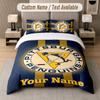 Custom Bedding Set Pittsburgh Penguins Pattern, Print Name Text 1 Duvet Cover Plus 2 Pillowcases Home Textile