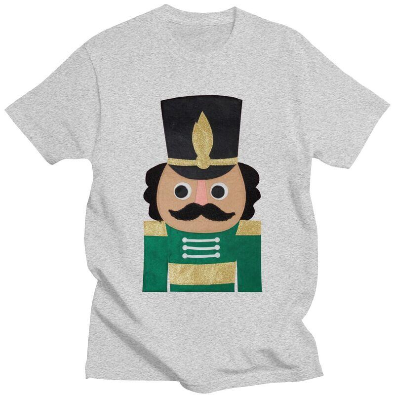 Custom Mens Christmas Nutcracker Cartoon Soldier Toy T Shirts Short Sleeve Cotton Tshirt Leisure Tees Loose Fit Clothes