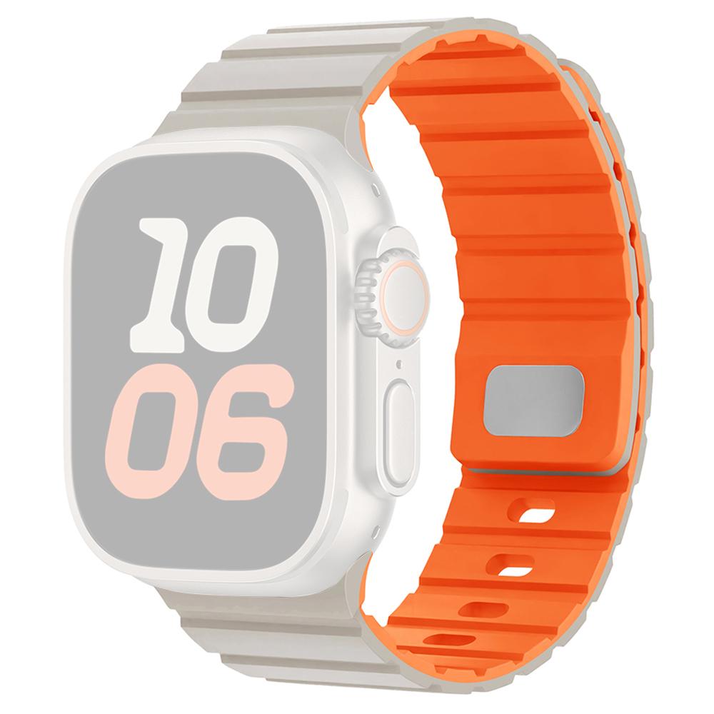 Silicone Band for Apple Watch Series 11 10 42mm/9 8 7 41mm/SE3 SE2 SE 6 5 4 40mm/3 2 1 38mm Magnetic Quick Release Strap