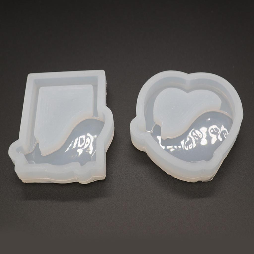 Clear Quicksand Silicone Molds Resin Casting Shaker Mold Resin Epoxy Mold for DIY Crafts Pendant Keychain Jewelry Making