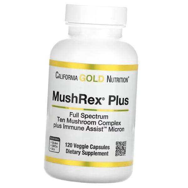 

Суміш органічних грибів, MushRex Plus, California Gold Nutrition 120вегкапс (71427023) 120vcaps