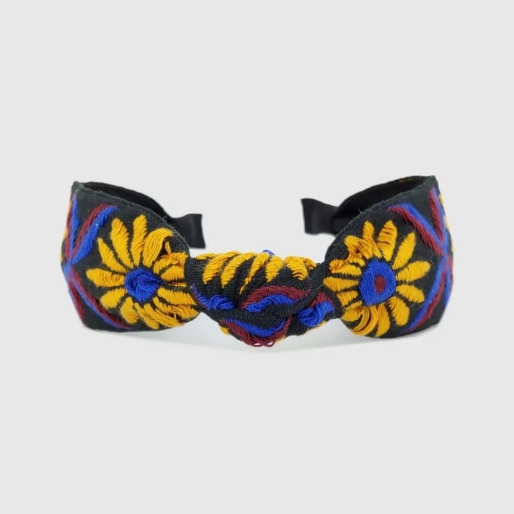 Lala Ethnic Flower Hairband Violet LALAH004V 3306226