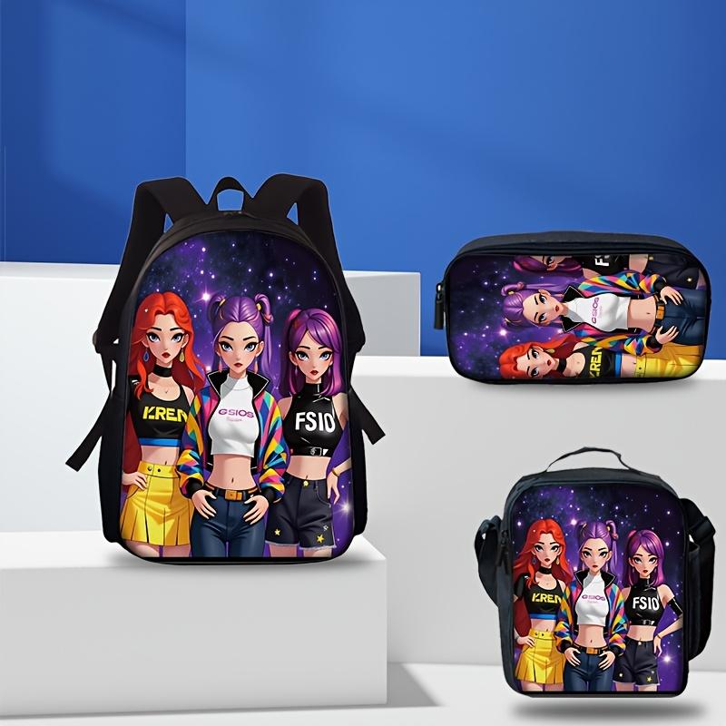 K-Pop Hunter Magic Girls New Children's Backpack DIY Customizable Unisex Student Bag Kindergarten Double Shoulder Cute Cartoon