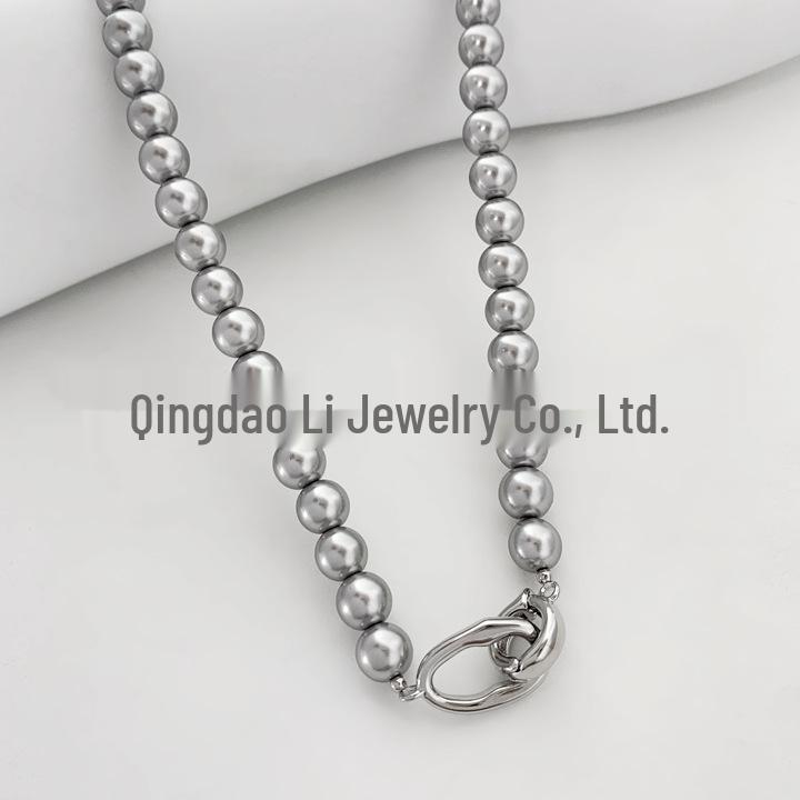 

French-Inspired Perfectly Round Shell Pearl Necklace