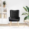Armchair Black 63 X 67 X 94 Cm Fabric and Plywood