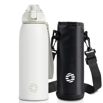 FJbottle 1 Liter Vacuum Insulated Sports Keeps Hot or Cold Drinks Hot or Wide Easy To Stainless Includes Water Bottle Cover and Cleaning Stylish for