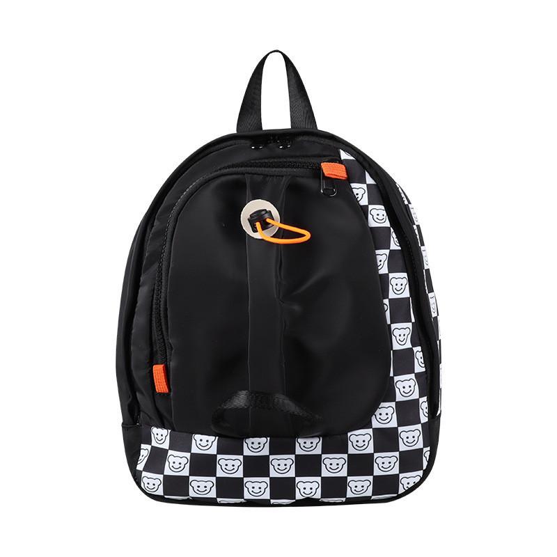 Trendy Dual Shoulder Bag With Checkerboard Pattern For Kids In Vibrant Candy Colors