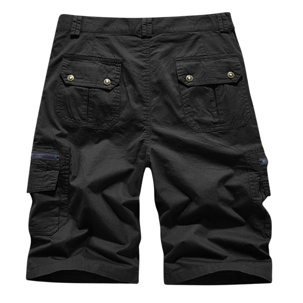 Pantalones Cargo 3/4 para Hombre - Pantalones Cortos de Trabajo Holgados Estilo Vintage con Múltiples Bolsillos