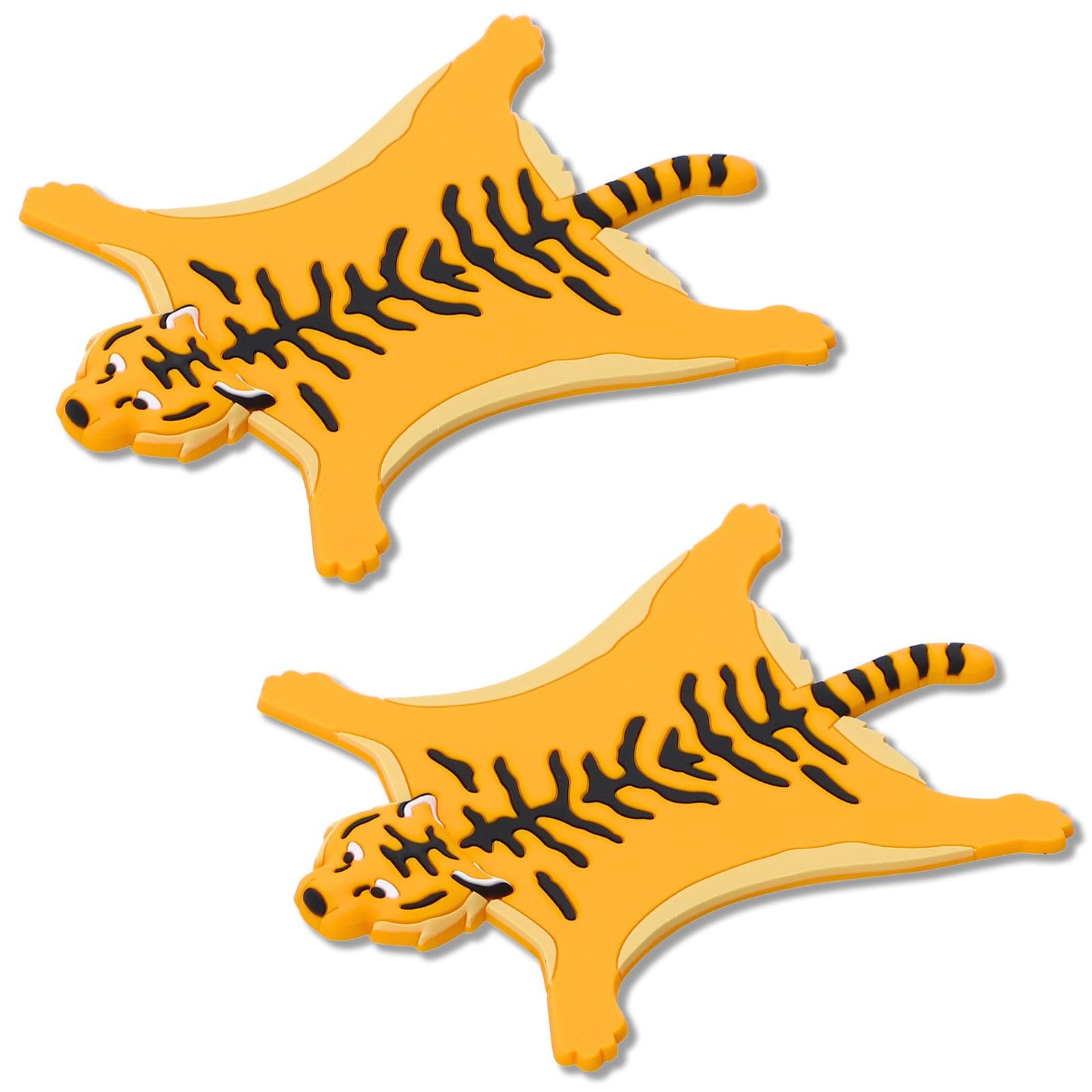 

CHASO 2 Silicone Animal Cat and Tiger Yellow Coasters, Coasters, Designs,