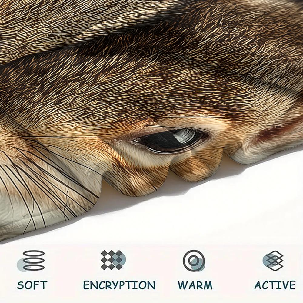 Two Squirrels,pattern Flannel Blanket, High quality Comfortable for All Seasons, Home Decor, Warmth and Comfort, Perfect for Gifts.