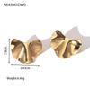 INSSGG European & American Style Irregular Art Stud Earrings: Titanium Steel Versatile Earrings