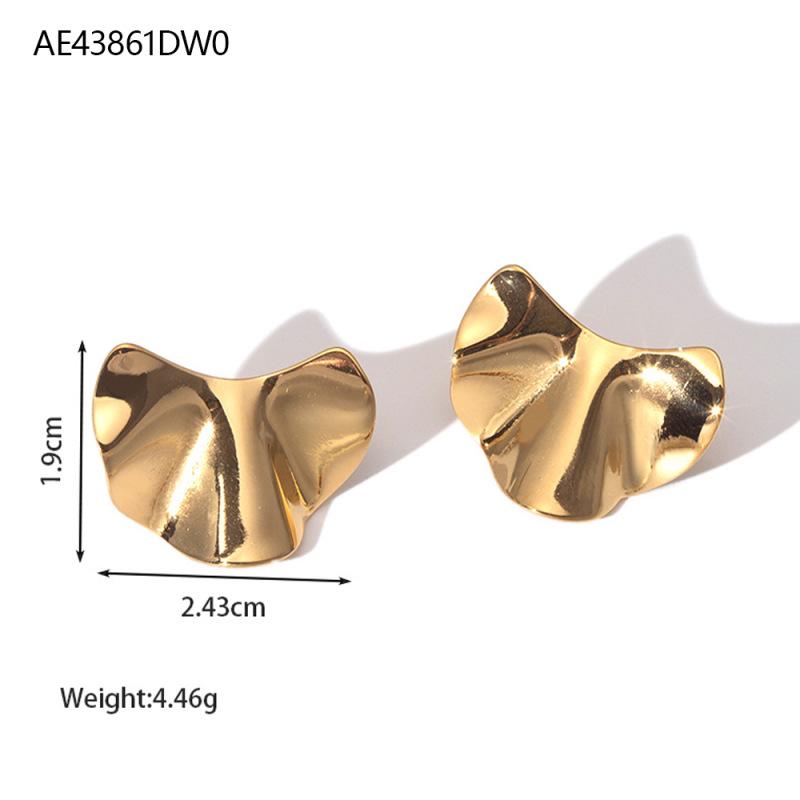 INSSGG European & American Style Irregular Art Stud Earrings: Titanium Steel Versatile Earrings