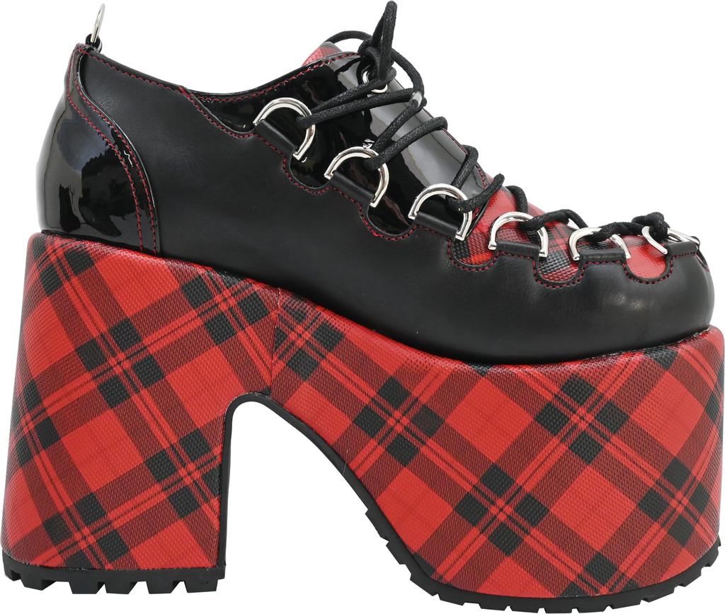 Yosuke Platform Shoes, 4460070, Women's, Black/Red, Sizes 23.0cm-23.5cm