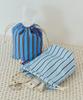 Clote String Pouch Mini - Striped Blue