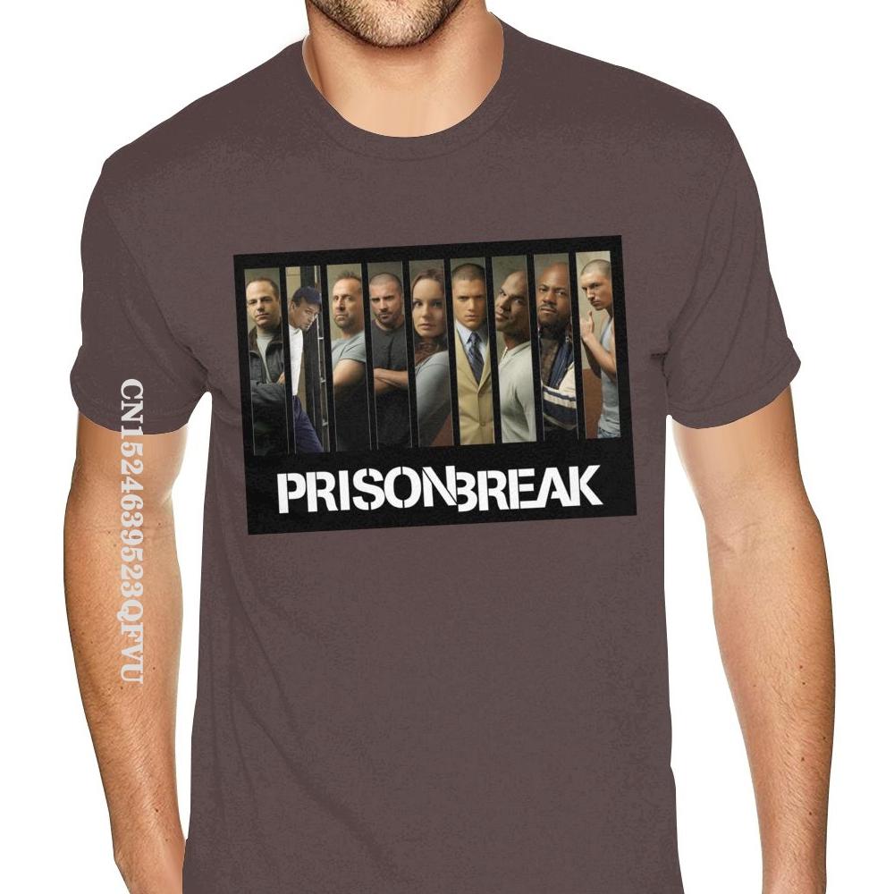 Port Prison Break Tshirt Cotton Men's Plus Size Black Tees Shirt Unique Tops T Shirt for Men Cotton Top T-shirts Custom Family