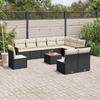 VidaXL Garden Lounge Set with Cushions 11 Pcs, Patio Sofas, Patio Furniture Set, Outdoor Furniture, Black 3258479